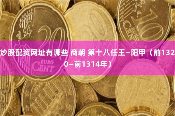 炒股配资网址有哪些 商朝 第十八任王—阳甲（前1320—前1314年）