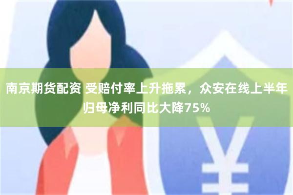 南京期货配资 受赔付率上升拖累，众安在线上半年归母净利同比大降75%