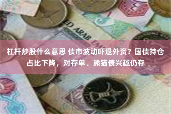 杠杆炒股什么意思 债市波动吓退外资？国债持仓占比下降，对存单、熊猫债兴趣仍存