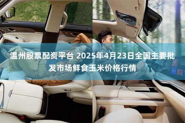 温州股票配资平台 2025年4月23日全国主要批发市场鲜食玉米价格行情