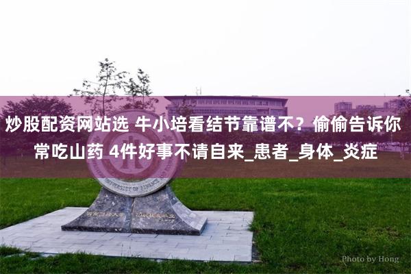 炒股配资网站选 牛小培看结节靠谱不？偷偷告诉你 常吃山药 4件好事不请自来_患者_身体_炎症