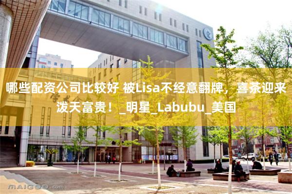 哪些配资公司比较好 被Lisa不经意翻牌，喜茶迎来泼天富贵！_明星_Labubu_美国