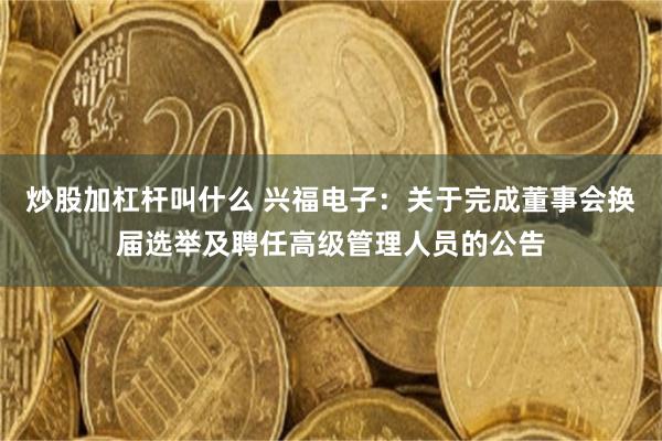 炒股加杠杆叫什么 兴福电子：关于完成董事会换届选举及聘任高级管理人员的公告